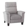Benzara Wooden Push Back Reclining Chair with Tapered Block Feet, Gray