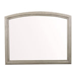 Benzara Wooden Mirror with Natural Grain Texture Finish and Curved Top, Brown