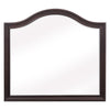 Benzara Wooden Mirror with Molded Details and Raised Edges, Brown