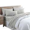 Benzara 4 Piece Twin Size Microfiber Fabric Sheet Set with Pocket, Gray