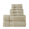 Benzara Bergamo 6 Piece Spun loft Towel Set with Twill Weaving , Cream