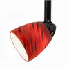 Benzara 50 Watt Track Fixture with Handblown Glass Shade, Black and Red