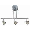 Benzara 3 Light 120V Metal Track Light Fixture with Mesh Shade, Silver