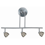Benzara 3 Light 120V Metal Track Light Fixture with Mesh Shade, Silver
