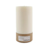 Benzara Round Palm Wax and Paraffin Candle with Cotton Wick, Beige