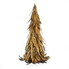 Benzara Nature Inspired decorative Feather Tree with Painted Details, Medium, Gold