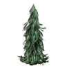 Benzara Nature Inspired decorative Feather Tree with Painted Details, Large, Green