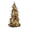 Benzara Nature Inspired Decorative Feather Tree with Painted Details, Large, Gold