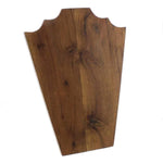 Benzara Shield Shape Wooden Necklace stand with Grain Details, Large, Brown