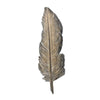 Benzara Wooden Feather Design Walldecor with Craved Details, Brown