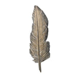 Benzara Wooden Feather Design Walldecor with Craved Details, Brown