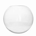Benzara Grand Sphere Shaped Glass Bowl with Thick Wall Construction, Transparent