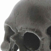 Benzara Modern Style Metal Jawless Skull, Set of 2, Black