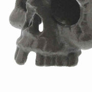 Benzara Modern Style Metal Jawless Skull, Set of 2, Black