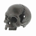 Benzara Modern Style Metal Jawless Skull, Set of 2, Black