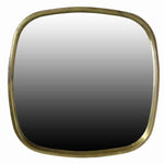 Benzara Modern Style Squircle Mirror with Brass Plated Metal Framing, Gold