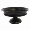 Benzara Traditional Round Metal Pedestal Bowl with Outward Rim Design, Bronze