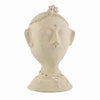 Benzara Traditional Style Paper Mash Female Bust with Mirror Detailing, Beige