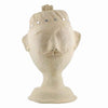 Benzara Traditional Style Paper Mash Male Bust with Mirror Detailing, Beige