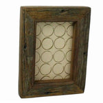 Benzara Antique Wooden Rectangular Picture Frame with Distressed Look, Small, Brown