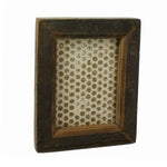 Benzara Antique Wooden Rectangular Photo Frame with Distressed Look, Medium, Brown