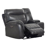 Benzara Leatherette Upholstered Wooden Frame Lift Top Console, Dark Gray