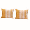 Benzara 36 x 20 Fabric King Pillow Sham with Floral Motif, White and Orange