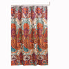 Benzara 72 x 72 Polyester Shower Curtain with Bohemian Design, Multicolor