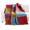 Benzara 60 x 50" Cotton Throw Blanket with Patchwork, Multicolor