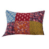 Benzara 20x36 Reversible King Sham with Patch Work, Multicolor