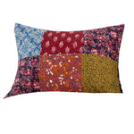 Benzara 20x26 Reversible Standard Sham with Patch Work, Multicolor