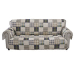 Benzara Waterproof Lining Sofa Protector with Plaid Square Design, Multicolor