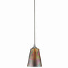 Benzara Tapered Design Glass Shade Pendant Lighting with Canopy, Multicolor