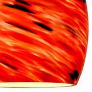 Benzara 5W Integrated Led Swirl Glass Pendant Lighting with Dimmer Feature, Red