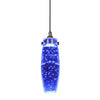Benzara 1.2W Integrated Led Glass Pendant Lighting with Canopy, Blue