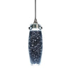 Benzara 1.2W Integrated Led Glass Pendant Lighting with Canopy, Silver
