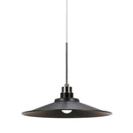 Benzara 9W Dimmable Led Metal Shade Pendant Lighting with Canopy, Black
