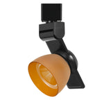 Benzara 12W Integrated Led Track Fixture with Polycarbonate Head, Black and Orange