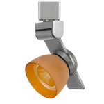 Benzara 12W Integrated Led Track Fixture with Polycarbonate Head, Silver and Orange