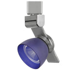 Benzara 12W Integrated Metal and Polycarbonate Led Track Fixture, Silver and Blue