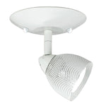 Benzara Mesh Design 50 Watt Metal Ceiling Track Light with Serpentine Fixture,White