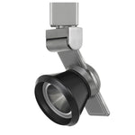 Benzara 12W Integrated Metal and Polycarbonate Led Track Fixture, Silver and Black