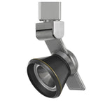 Benzara 12W Integrated Led Metal Track Fixture with Cone Head, Silver and Black