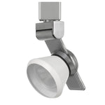 Benzara 12W Integrated Led Metal Track Fixture with Cone Head, Silver and White
