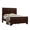 Benzara Panel Design Wooden King Headboard and Footboard with Molded Detail, Brown