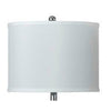 Benzara 60W x 2 Wall Lamp with Round Shade and 3 Way Push Button Switch, Silver