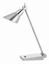 Benzara Adjustable Metal Led Desk Lamp with Rocker Switch, Chrome