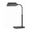 Benzara Integrated Led Metal Desk Lamp with Stalk Support and Block Base, Black