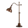 Benzara Metal Table Lamp with Stalk Support and Pedestal Base, Rustic Bronze