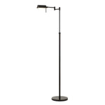Benzara 10W Led Adjustable Metal Floor Lamp with Swing Arm, Black